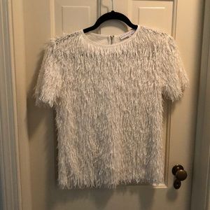 Shaggy fringe dress shirt